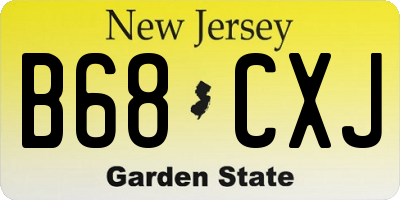 NJ license plate B68CXJ