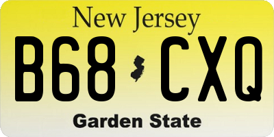 NJ license plate B68CXQ