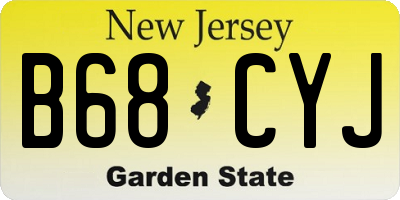 NJ license plate B68CYJ