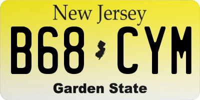 NJ license plate B68CYM
