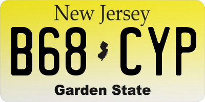 NJ license plate B68CYP