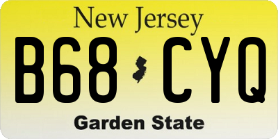 NJ license plate B68CYQ