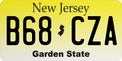 NJ license plate B68CZA