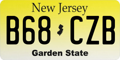 NJ license plate B68CZB