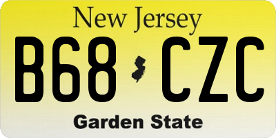 NJ license plate B68CZC
