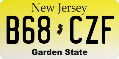 NJ license plate B68CZF