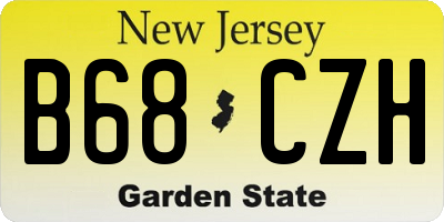 NJ license plate B68CZH
