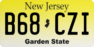 NJ license plate B68CZI