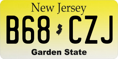 NJ license plate B68CZJ