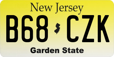 NJ license plate B68CZK