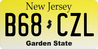 NJ license plate B68CZL