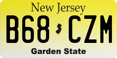NJ license plate B68CZM