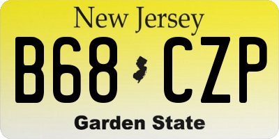 NJ license plate B68CZP