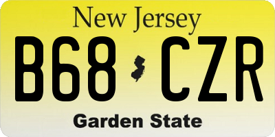 NJ license plate B68CZR