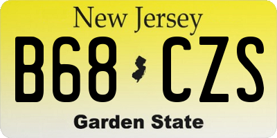 NJ license plate B68CZS