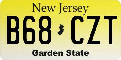 NJ license plate B68CZT