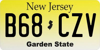 NJ license plate B68CZV