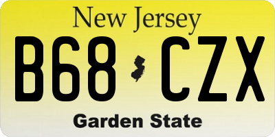 NJ license plate B68CZX