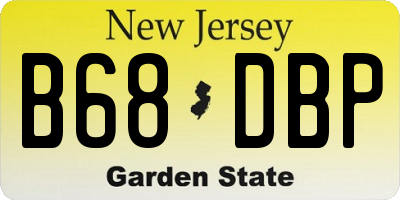 NJ license plate B68DBP