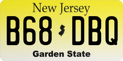 NJ license plate B68DBQ