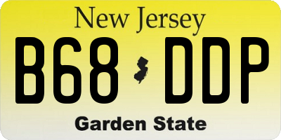 NJ license plate B68DDP