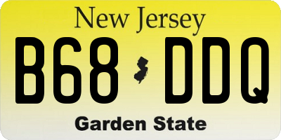 NJ license plate B68DDQ