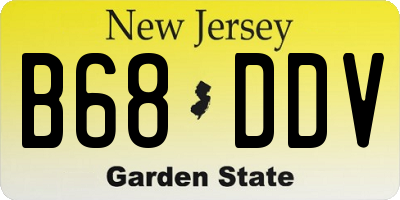 NJ license plate B68DDV