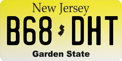 NJ license plate B68DHT