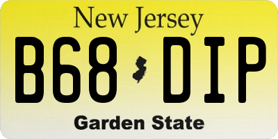 NJ license plate B68DIP