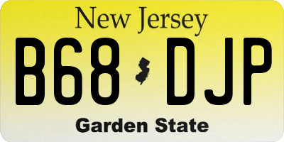 NJ license plate B68DJP