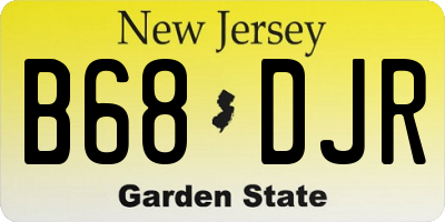 NJ license plate B68DJR
