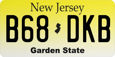 NJ license plate B68DKB