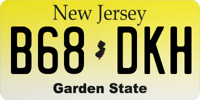 NJ license plate B68DKH