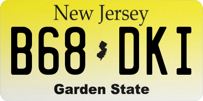 NJ license plate B68DKI