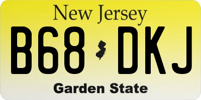 NJ license plate B68DKJ