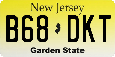 NJ license plate B68DKT