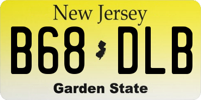 NJ license plate B68DLB