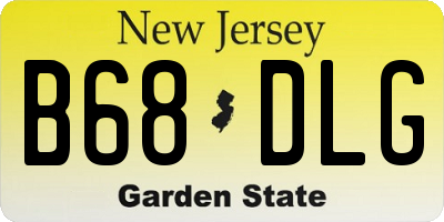 NJ license plate B68DLG