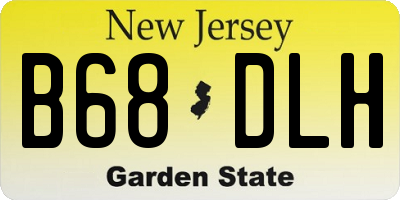 NJ license plate B68DLH