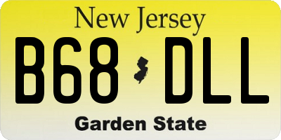NJ license plate B68DLL