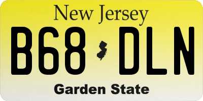 NJ license plate B68DLN