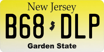 NJ license plate B68DLP
