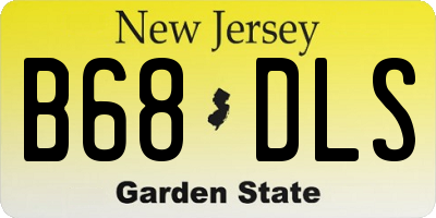 NJ license plate B68DLS