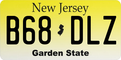 NJ license plate B68DLZ