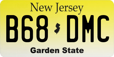 NJ license plate B68DMC