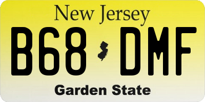 NJ license plate B68DMF
