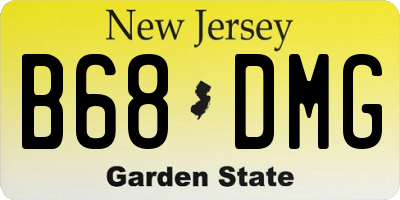 NJ license plate B68DMG