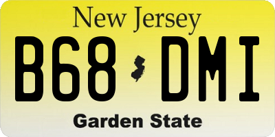 NJ license plate B68DMI