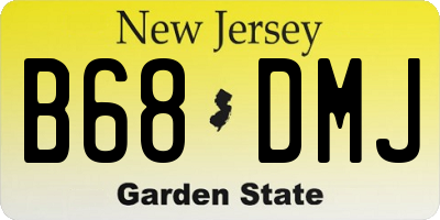 NJ license plate B68DMJ
