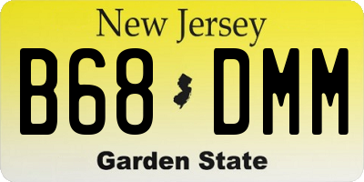 NJ license plate B68DMM